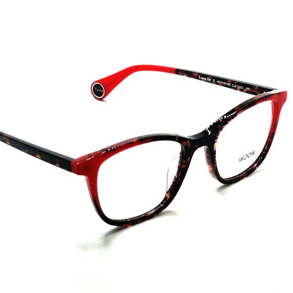 NEW ORIGINAL WOOW Loop In' 2 Col 1007 Structured Red Tortoise Women 49mm 18 140 - Picture 3 of 8